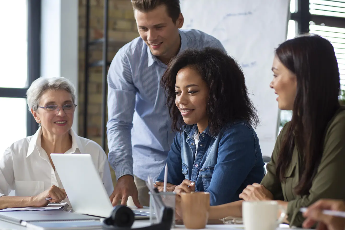 People Smiling While Conference Room